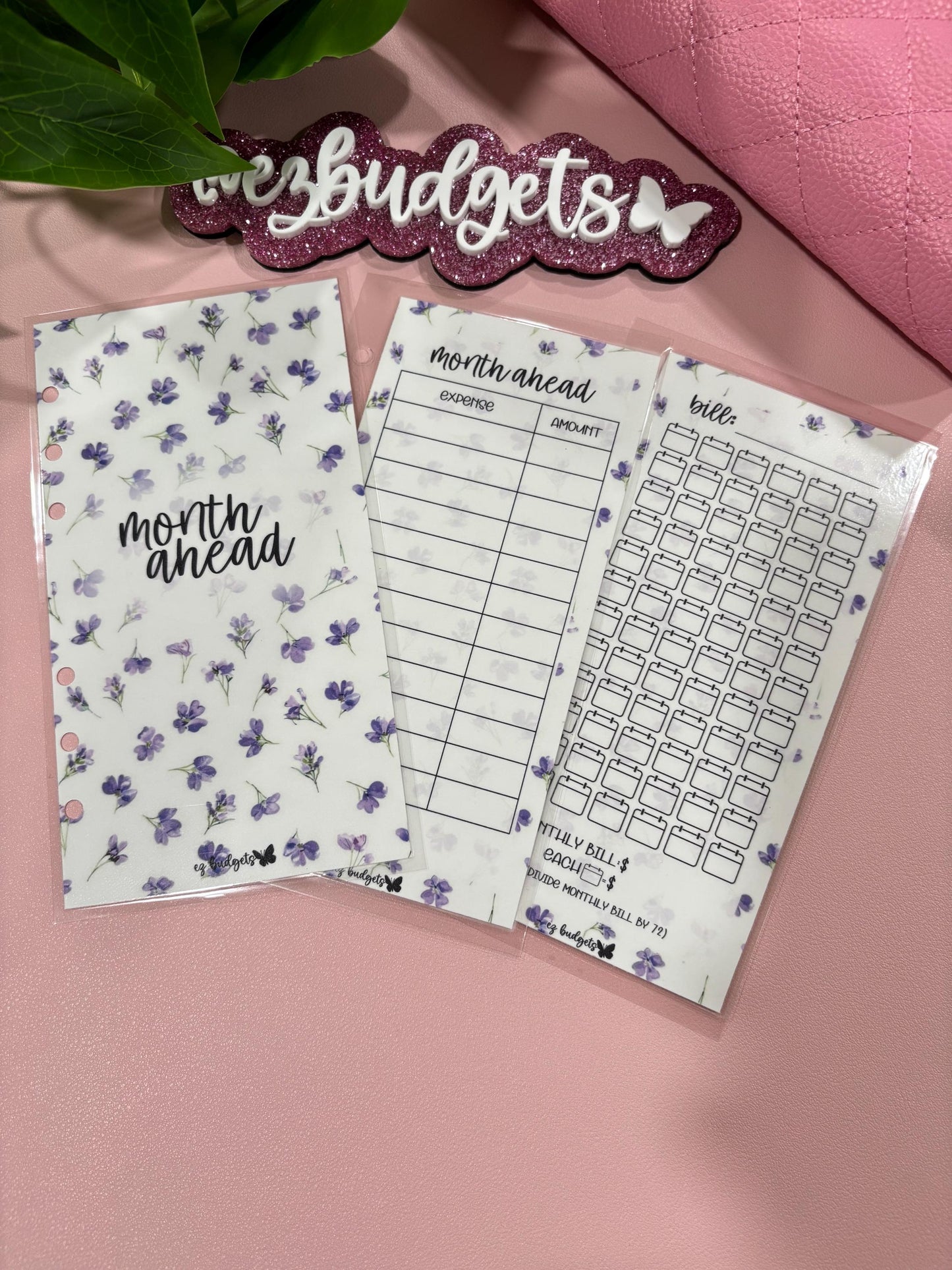 A6 Month Ahead Savings Bundle, Lavender Fields *No Binder*