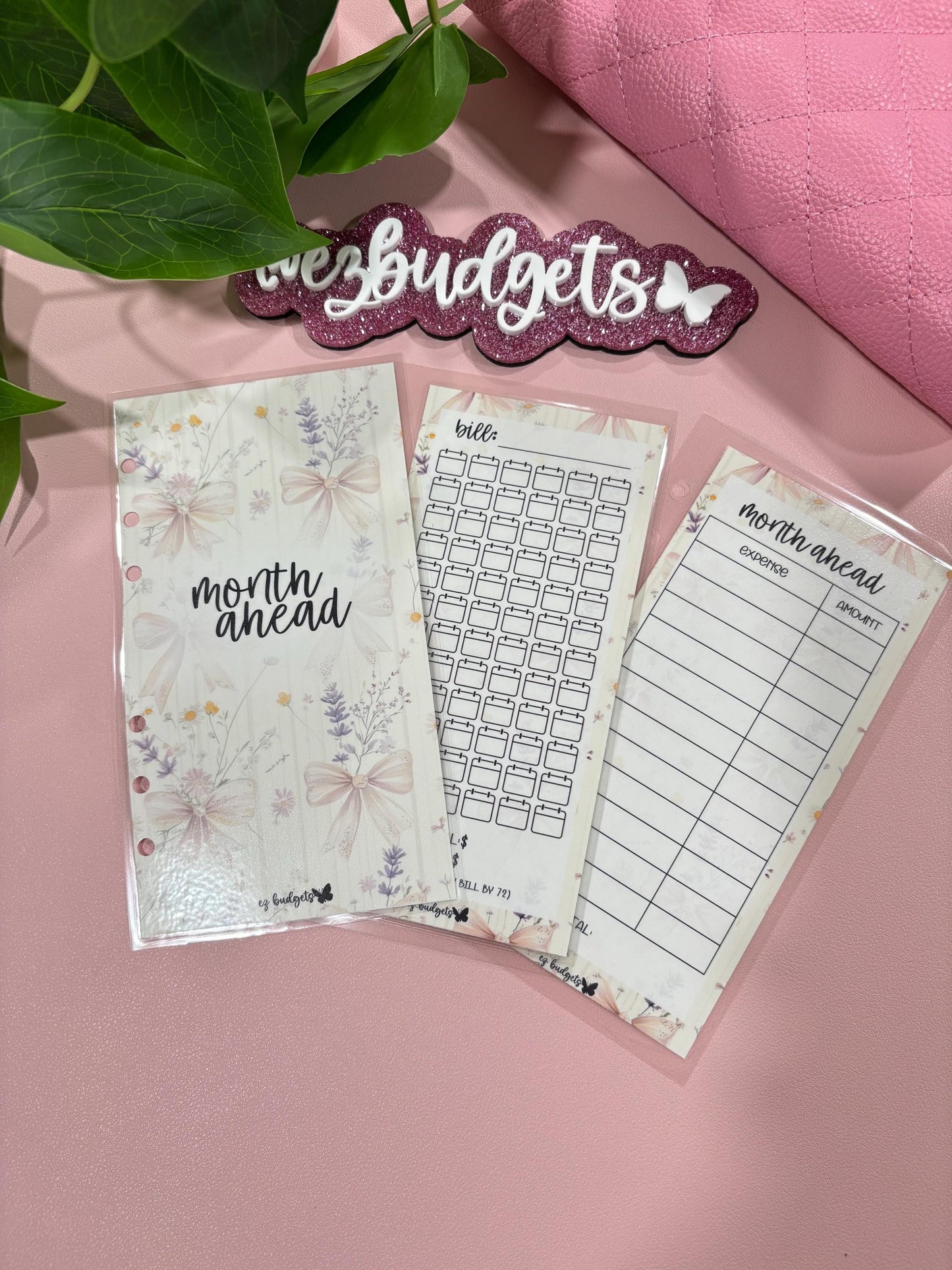 A6 Month Ahead Savings Bundle, Peach Blossom   *No Binder*