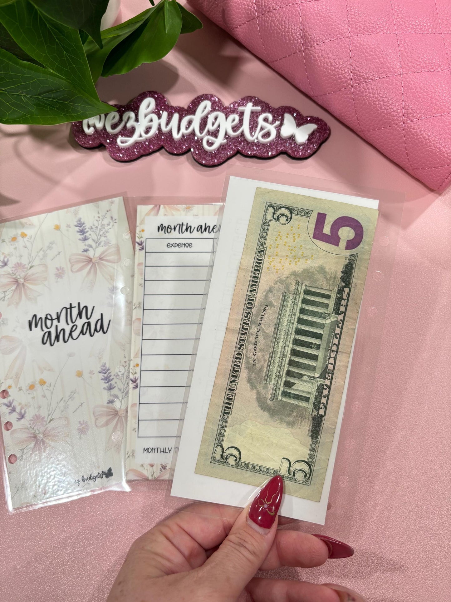 A6 Month Ahead Savings Bundle, Peach Blossom   *No Binder*