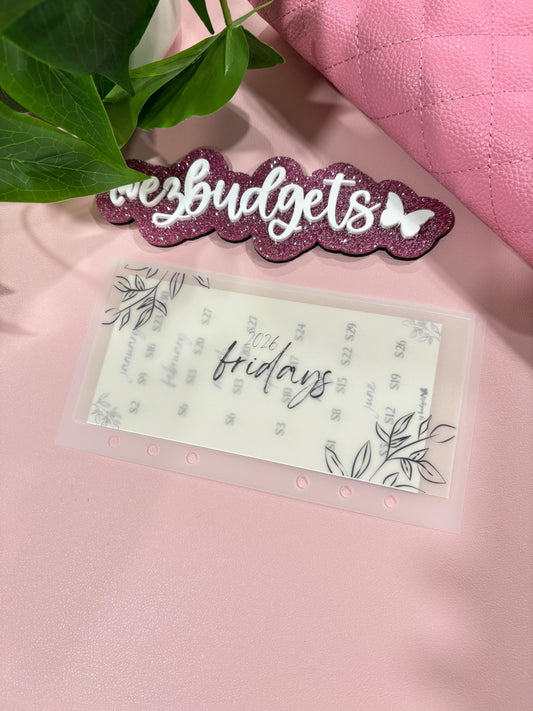 A6 2026 Fridays Savings Challenge, simple