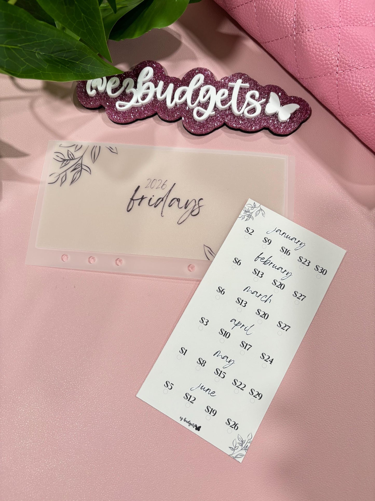 A6 2026 Fridays Savings Challenge, simple