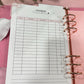 A5 Expense Tracker, Laminated, Reusable, Budget Planner Inserts, Build Your Own Budget Planner
