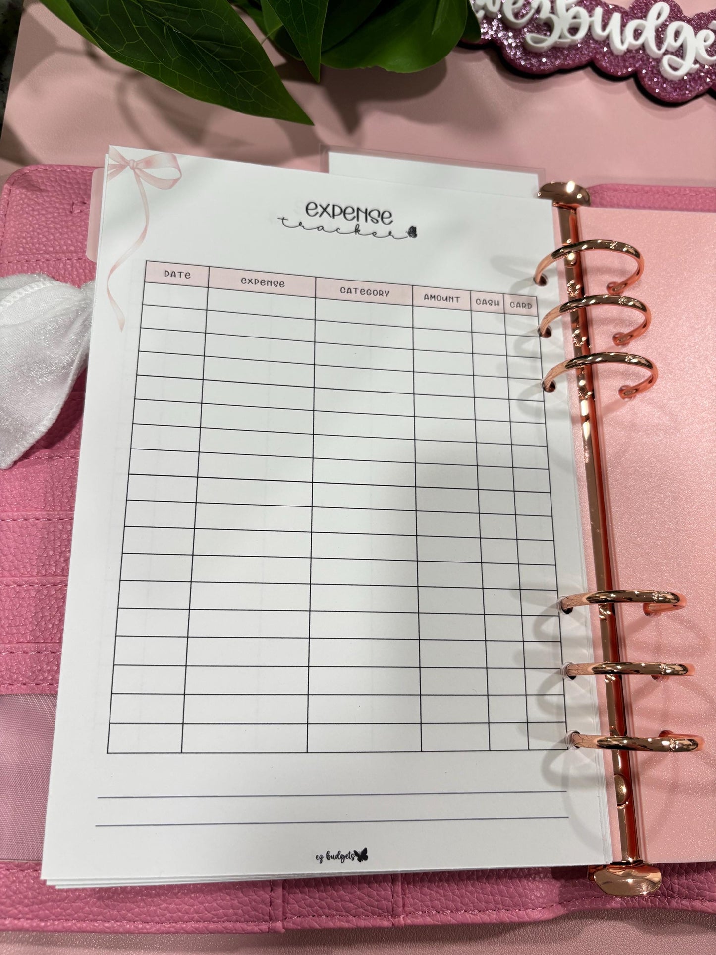 A5 Expense Tracker, Laminated, Reusable, Budget Planner Inserts, Build Your Own Budget Planner