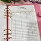 A5 Expense Tracker, Laminated, Reusable, Budget Planner Inserts, Build Your Own Budget Planner