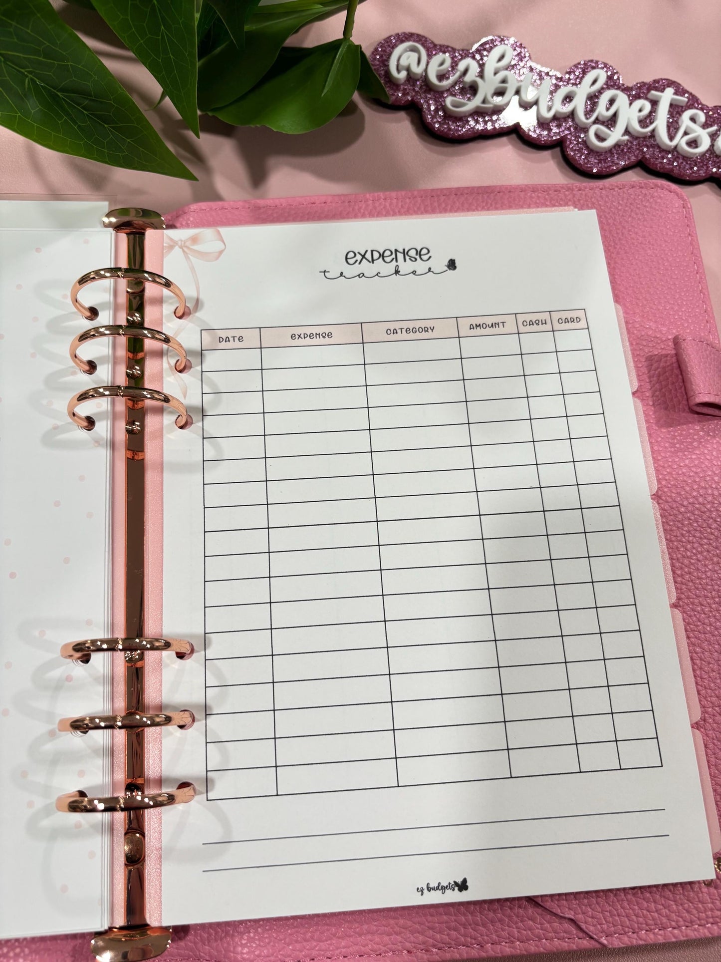 A5 Expense Tracker, Laminated, Reusable, Budget Planner Inserts, Build Your Own Budget Planner