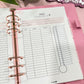 A5 Debt Tracker, Laminated, Reusable, Budget Planner Inserts, Build Your Own Budget Planner