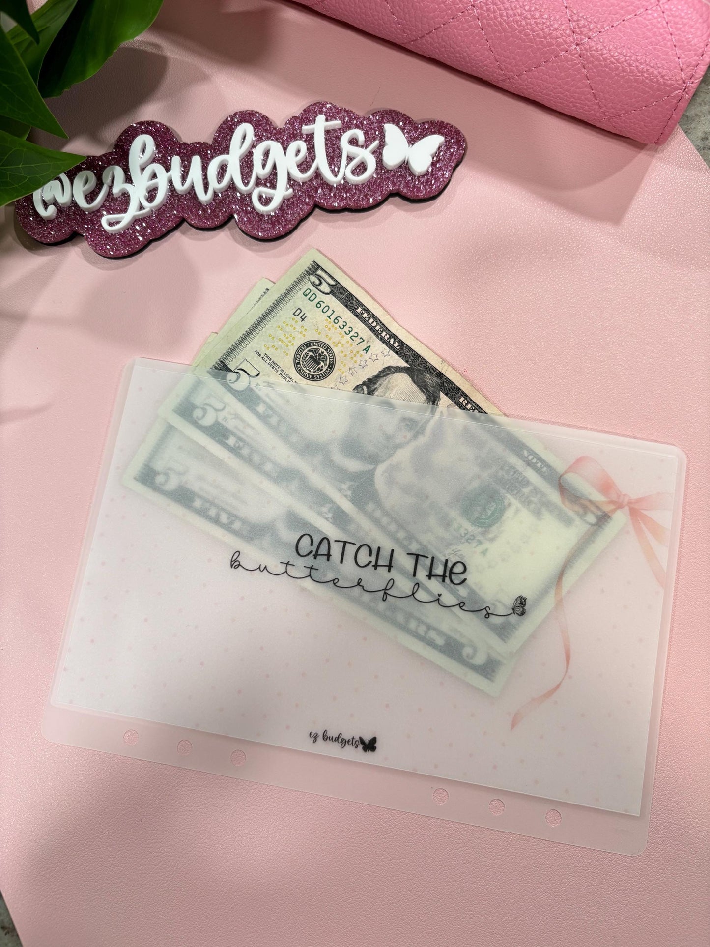 A5 Vellum Envleopes For Budget Planner, Build Your Own Budget Planner, 2026 Fridays, Catch the Butterflies, 30 Day Savings