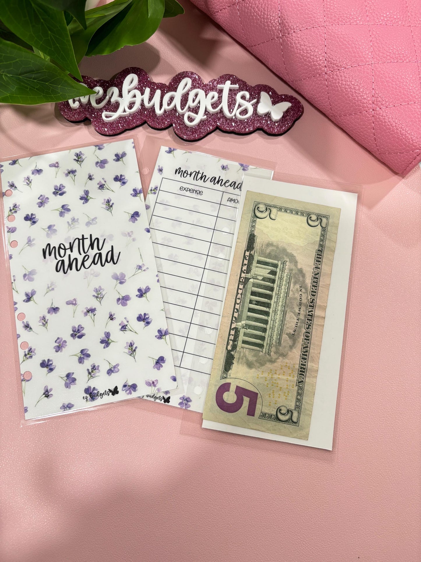 A6 Month Ahead Savings Bundle, Lavender Fields *No Binder*