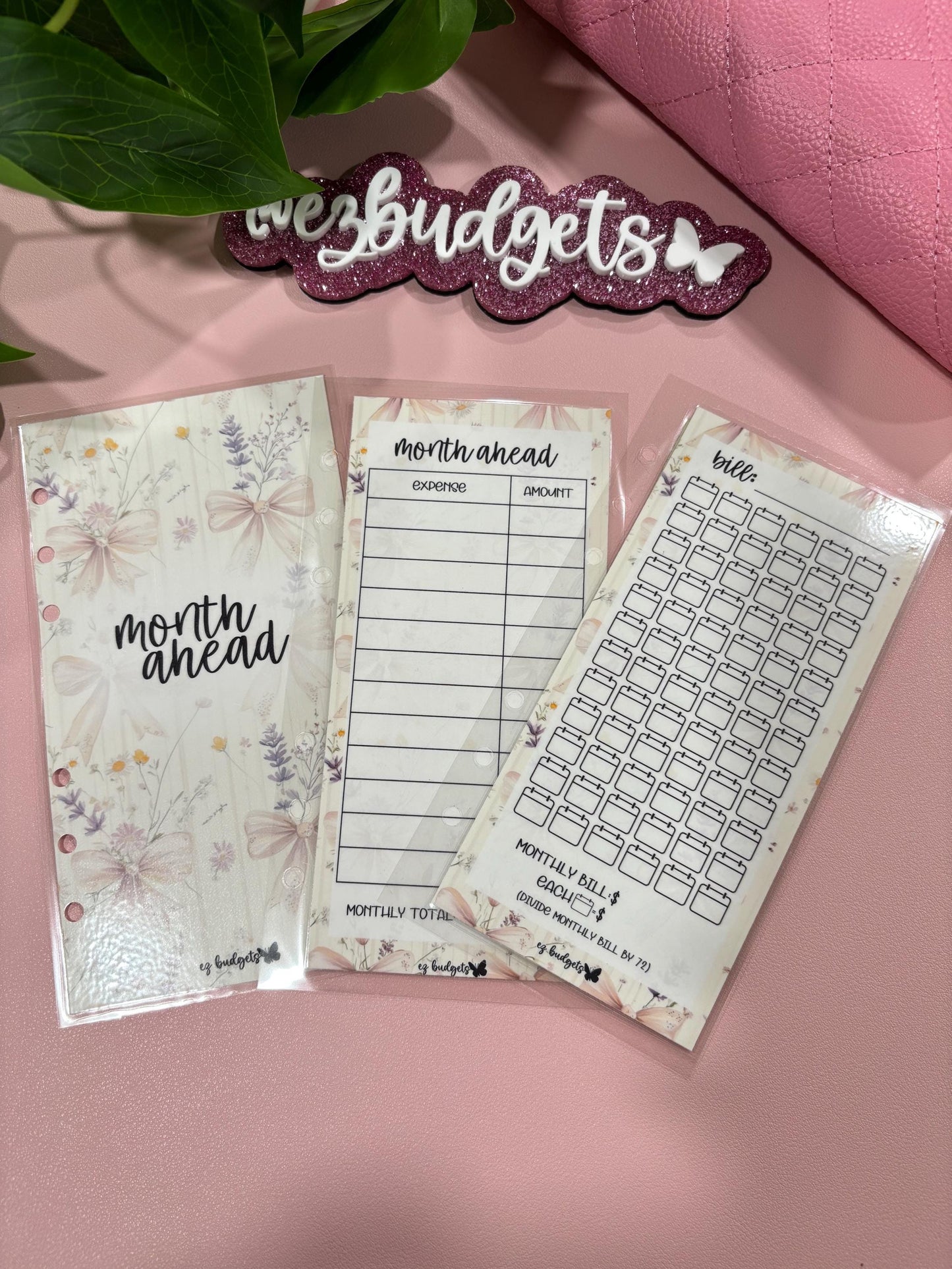 A6 Month Ahead Savings Bundle, Peach Blossom   *No Binder*