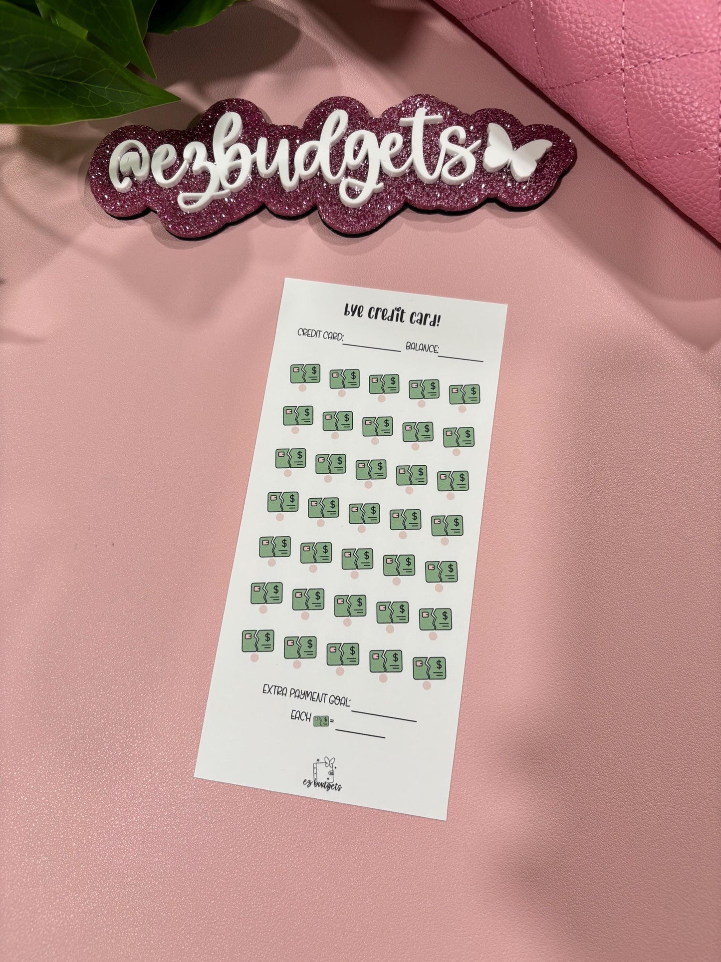 A6/Personal Bye Credit Card! Savings Challenge, Budget Binder Envelope, Debt Free Journey